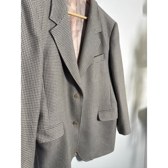 MaxMara Houndstooth Wool Blend Blazer -(AS IS) - Picture 3 of 9